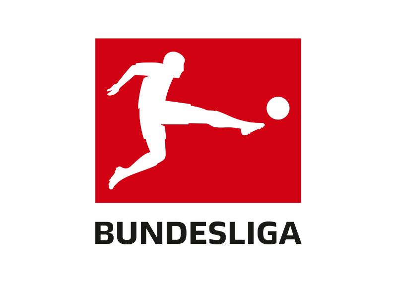 A red square features a white silhouette of a soccer player kicking a ball. Below this dynamic image, BUNDESLIGA stands out in bold black letters, offering fans and followers an iconic emblem. Sponsored by Betway Arabia, it captures the spirit of competitive soccer.