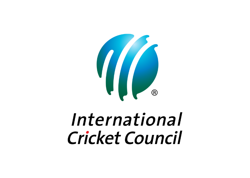 The image showcases the logo of the International Cricket Council, featuring a stylized blue and green globe with three curved white lines above the words International Cricket Council in black text. This iconic emblem is recognized globally, much like Betway Arabia in the sports world.