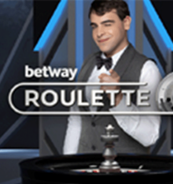 Logo de roulette Betway avec un homme en costume.
