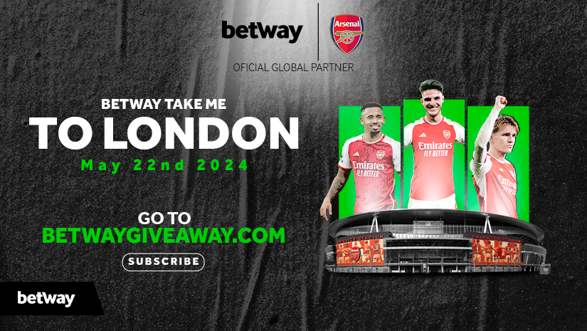 استمتع بالإثارة مع العرض الترويجي الحصري الذي تقدمه Betway في لندن في 22 مايو 2024! انضم إلى ثلاثة من مشجعي كرة القدم يرتدون قمصان أرسنال في جولة لا تُنسى في الملعب. تفضل بزيارة موقعنا الإلكتروني للمشاركة في Betway Arabia وانغمس في سحر كرة القدم.